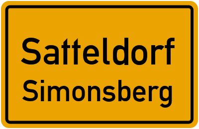 Ortsschild Satteldorf Simonsberg