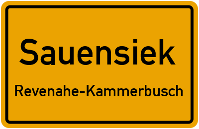 Straßenverzeichnis Sauensiek Revenahe-Kammerbusch
