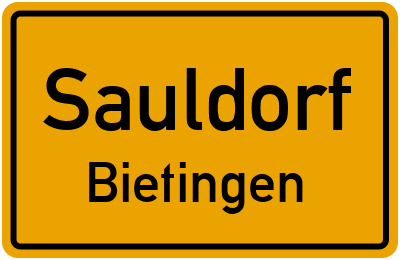 Straßenverzeichnis Sauldorf Bietingen