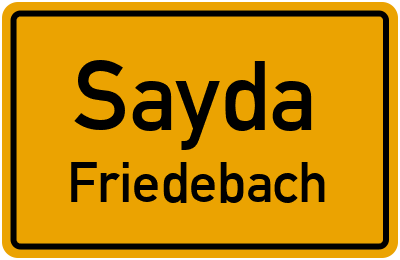 Straßenverzeichnis Sayda Friedebach