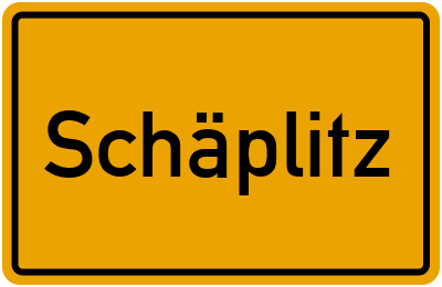 Ortsschild von Gemeinde Schäplitz in Sachsen-Anhalt