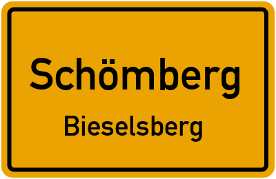 Ortsschild Schömberg Bieselsberg