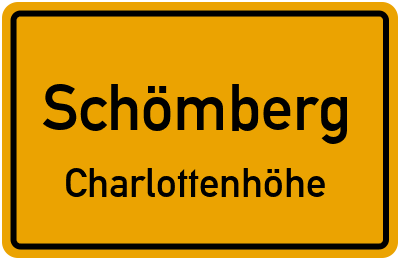 Ortsschild Schömberg Charlottenhöhe