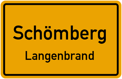 Ortsschild Schömberg Langenbrand