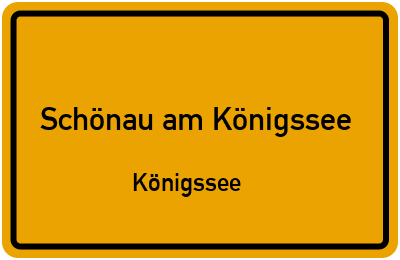 Straßenverzeichnis Schönau am Königssee Königssee