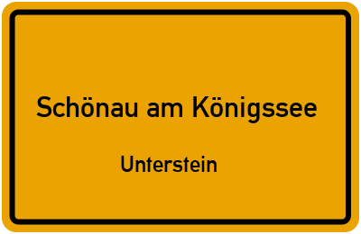 Straßenverzeichnis Schönau am Königssee Unterstein