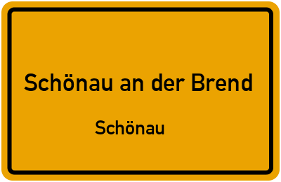 Straßenverzeichnis Schönau an der Brend Schönau
