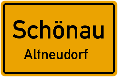 Ortsschild Schönau Altneudorf