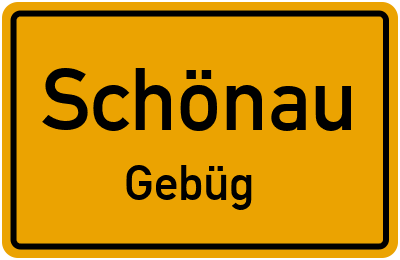 Straßenverzeichnis Schönau Gebüg