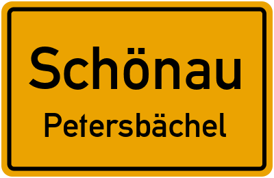 Straßenverzeichnis Schönau Petersbächel