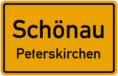 Ortsschild Schönau Peterskirchen