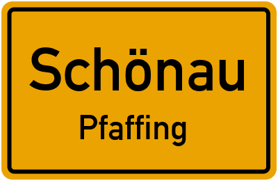 Ortsschild Schönau Pfaffing