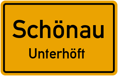 Ortsschild Schönau Unterhöft