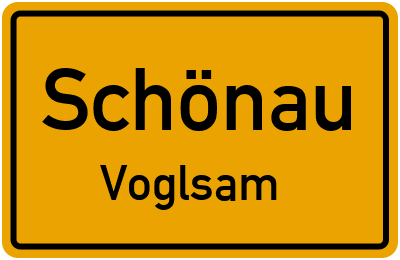 Straßenverzeichnis Schönau Voglsam