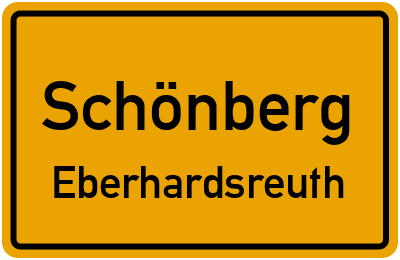 Ortsschild Schönberg Eberhardsreuth