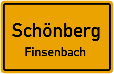 Ortsschild Schönberg Finsenbach