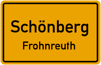 Straßenverzeichnis Schönberg Frohnreuth