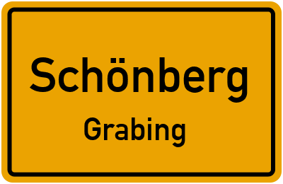 Ortsschild Schönberg Grabing
