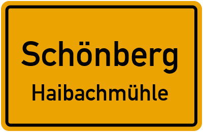 Straßenverzeichnis Schönberg Haibachmühle