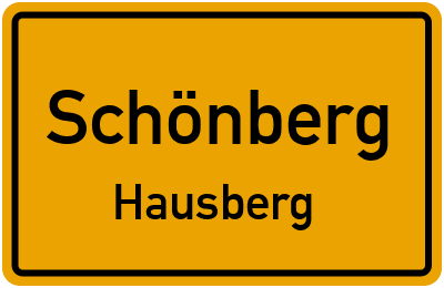 Ortsschild Schönberg Hausberg