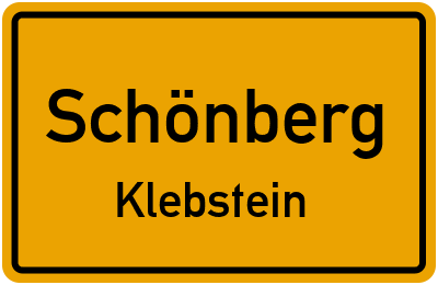Ortsschild Schönberg Klebstein