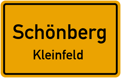 Ortsschild Schönberg Kleinfeld