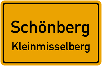 Straßenverzeichnis Schönberg Kleinmisselberg