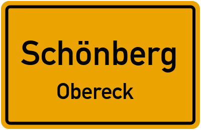 Ortsschild Schönberg Obereck