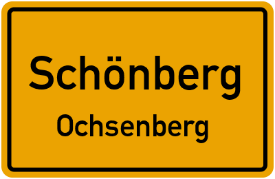 Ortsschild Schönberg Ochsenberg