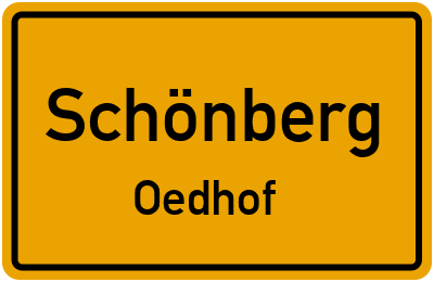 Ortsschild Schönberg Oedhof