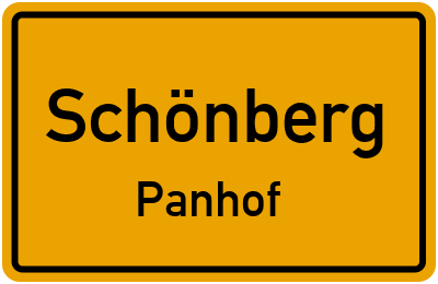Ortsschild Schönberg Panhof