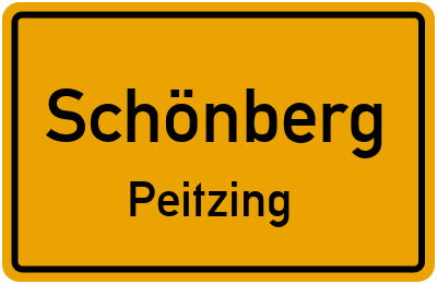 Ortsschild Schönberg Peitzing