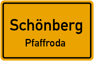 Straßenverzeichnis Schönberg Pfaffroda