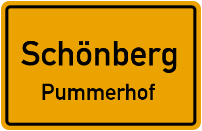 Ortsschild Schönberg Pummerhof