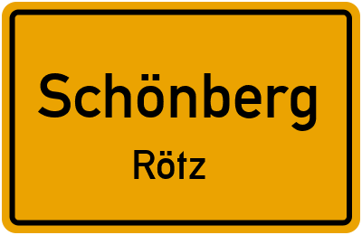 Ortsschild Schönberg Rötz