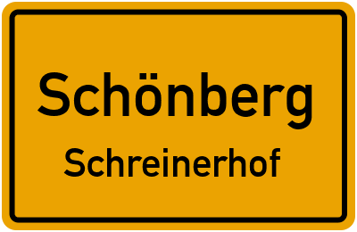 Straßenverzeichnis Schönberg Schreinerhof