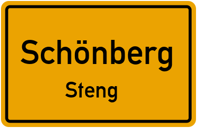 Ortsschild Schönberg Steng