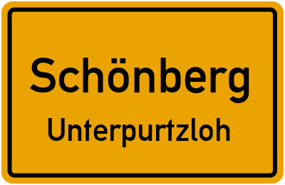 Ortsschild Schönberg Unterpurtzloh
