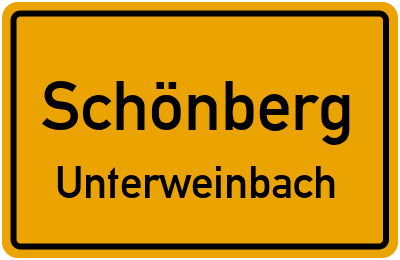 Ortsschild Schönberg Unterweinbach