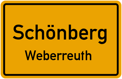 Ortsschild Schönberg Weberreuth