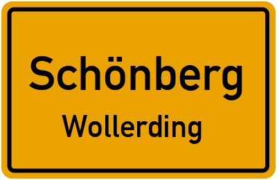 Ortsschild Schönberg Wollerding