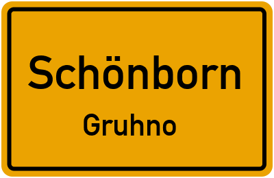 Straßenverzeichnis Schönborn Gruhno