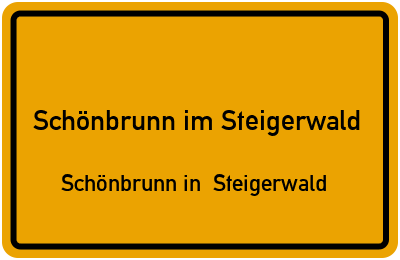 Straßenverzeichnis Schönbrunn im Steigerwald Schönbrunn in Steigerwald