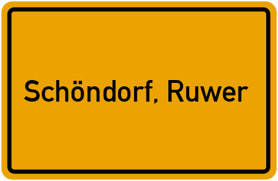 Ortsschild von Gemeinde Schöndorf, Ruwer in Rheinland-Pfalz