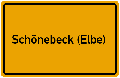 Ortsschild von Schönebeck (Elbe) in Sachsen-Anhalt