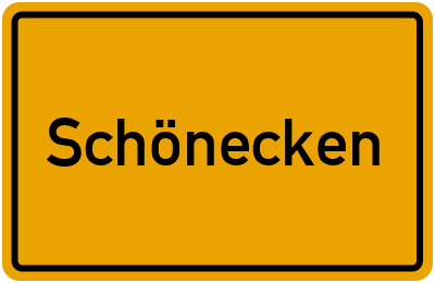 Ortsschild von Gemeinde Schönecken in Rheinland-Pfalz