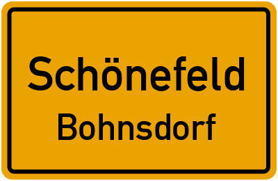 Straßenverzeichnis Schönefeld Bohnsdorf