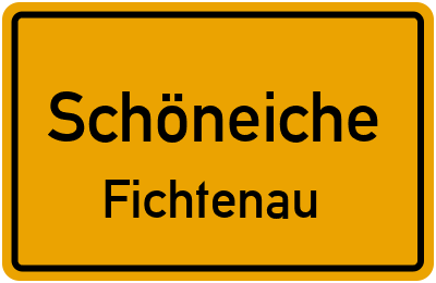 Straßenverzeichnis Schöneiche Fichtenau