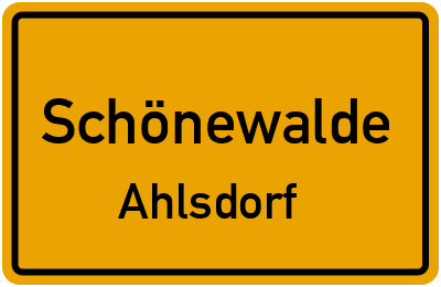 Straßenverzeichnis Schönewalde Ahlsdorf