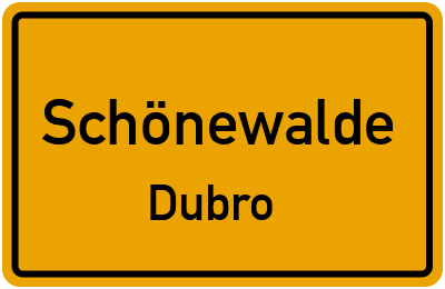 Straßenverzeichnis Schönewalde Dubro